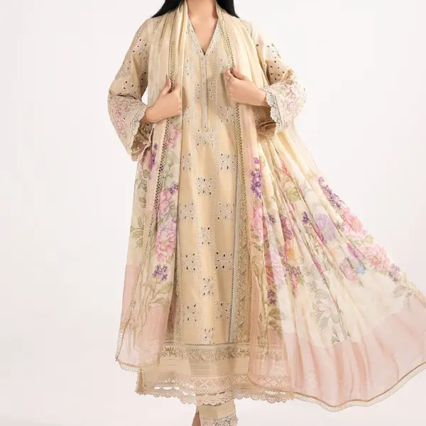 3 Piece Embroidered Lawn Suit